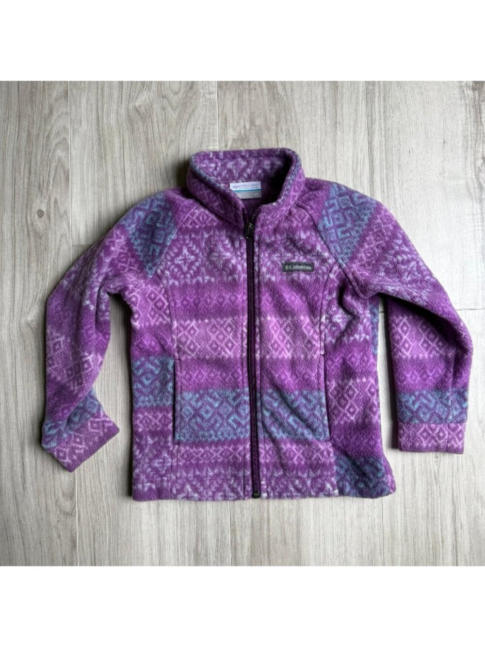 Columbia Benton Fleece II Jacket Fair Isle Purple - Picture 1 of 5